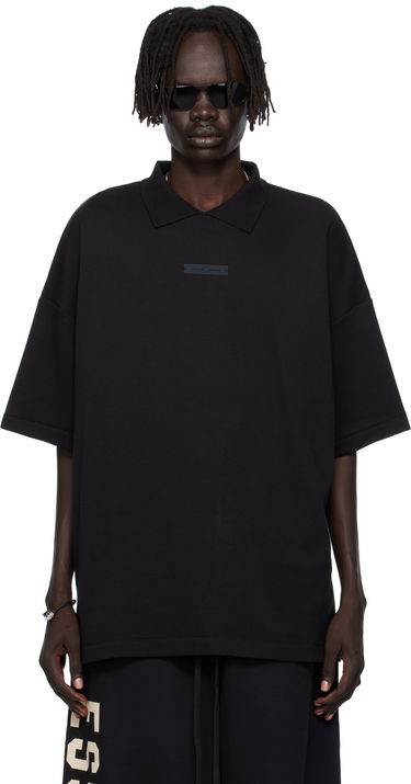 Поло тениска Fear of God ESSENTIALS 90s Fit Piqué Polo Черно | 125SP254400F, 0