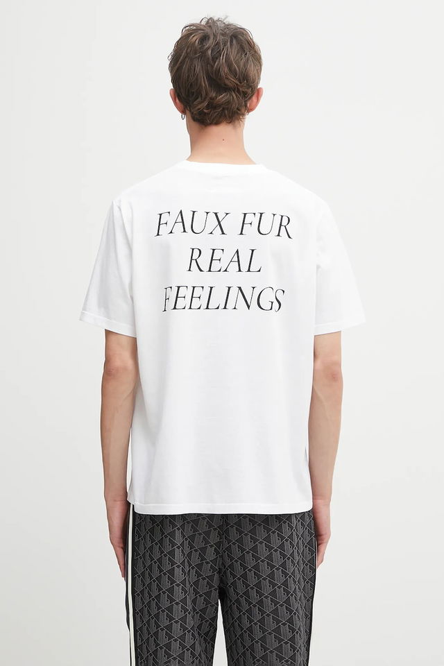MM6 Maison Margiela Faux Fur Real Feelings Graphic T-Shirt