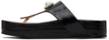 Pокля Simone Rocha Simone Rocha Pearl Thong Platform Sandals Черно | SLD47D 0740, 2