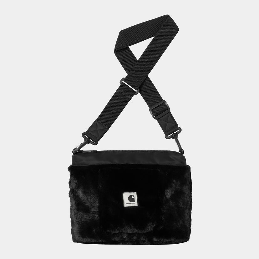 Чанта през рамо Carhartt WIP Olney Faux Fur Shoulder Bag Черно | I035360_1
