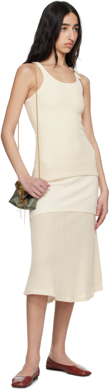 Pокля Wales Bonner Wales Bonner Serenity Maxi Dress Бежово | WS25JE20-JE02-099, 3