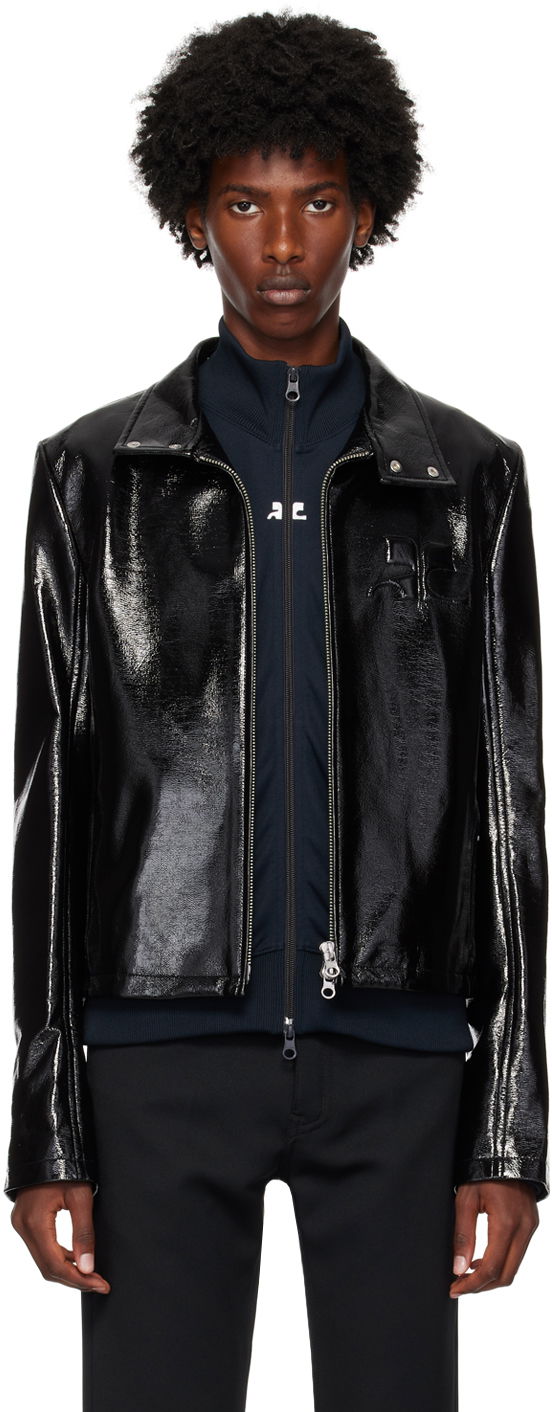 Яке Courrèges Vinyl Biker Jacket Черно | 324CBL195VY0014, 0