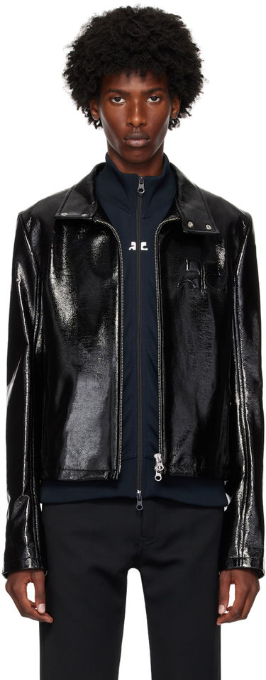 Яке Courrèges Vinyl Biker Jacket Черно | 324CBL195VY0014, 0