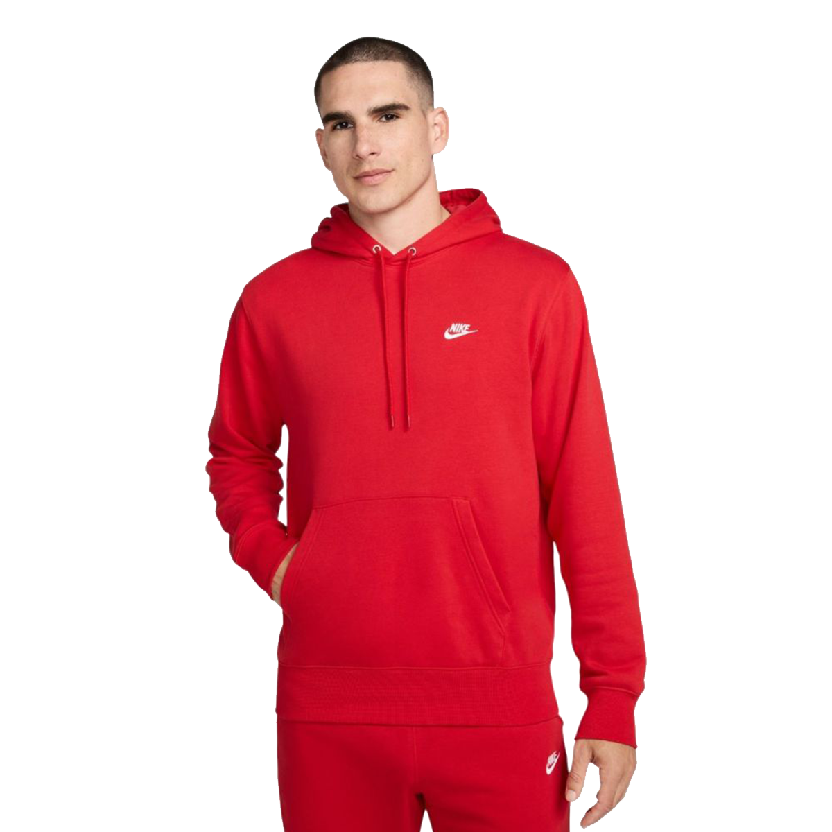 Суитчър Nike Nike Club Fleece Pullover Hoodie Червено | FN3866-657, 0