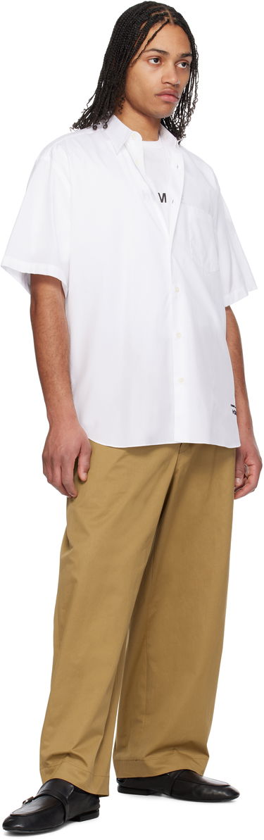 Риза Comme des Garçons CDG Homme Broad Short Sleeve Cotton Shirt Бяло | HO-B103-051, 3