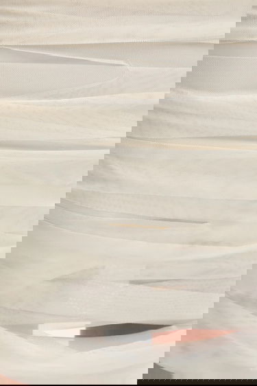 Пола Maison Margiela MM6 Maison Margiela Ruched Mini Skirt Бежово | S62DA0037.S24423.962, 4