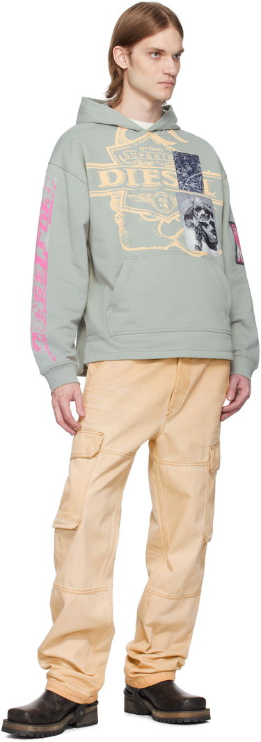 Суитчър Diesel S-Baxt-Hood-R1 Graphic Hoodie Зелено | A16171-0BMBJ-9DU, 3