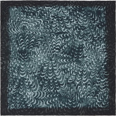 Шал Dries Van Noten Dries Van Noten Silk Pocket Square with Floral Print Синьо | 251-021301-1008, 0