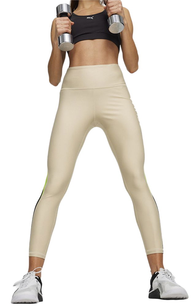 Панталони и дънки Puma FIT EVERSCULPT MESH FASHION HW 7/8 TIGHT Бежово | 524798-90