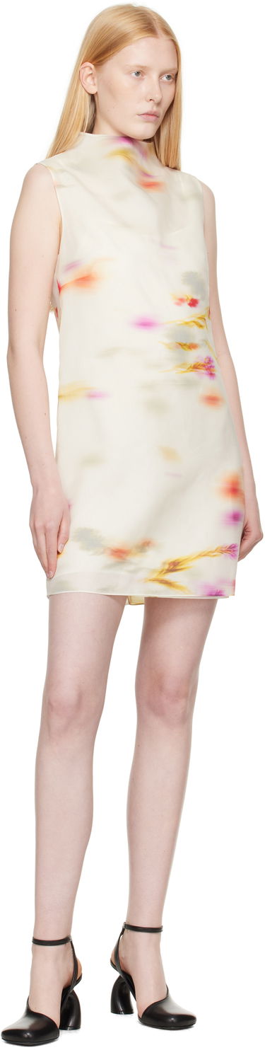 Pокля FERRAGAMO Ferragamo Blossom Flower Reversible Minidress Бяло | 781220, 3