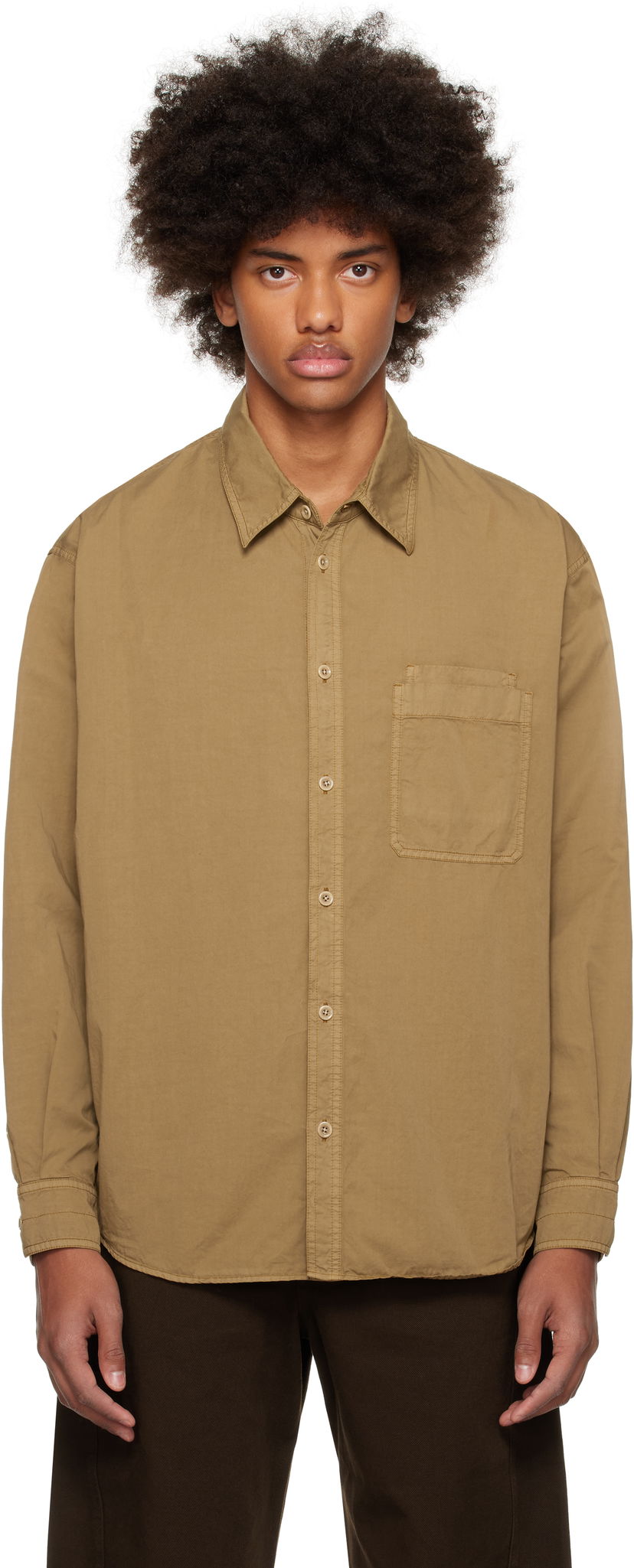 Риза LEMAIRE Lemaire Relaxed Workwear Shirt Бежово | SH1137 LF1206