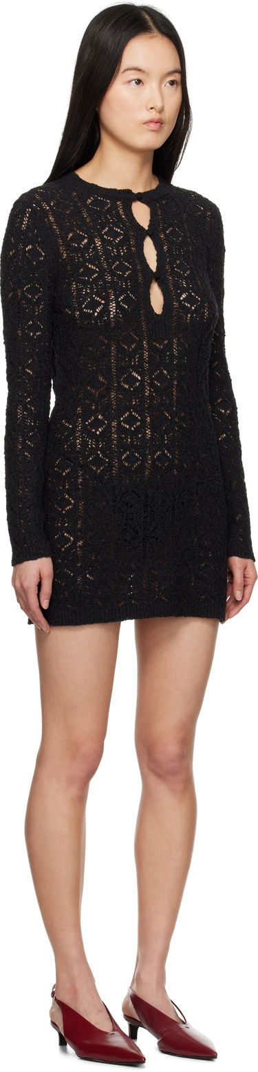 Pокля Loulou de Saison Loulou de Saison Evan Knit Minidress Бяло | EVAN, 4