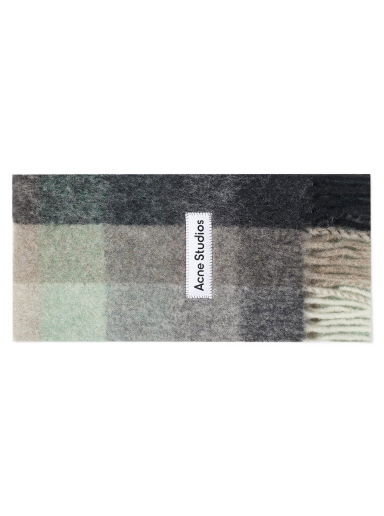 Шал Acne Studios Vally Check Scarf Green/Grey/Black Многоцветен | CA0084-BO8