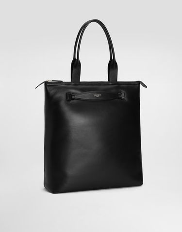 Голяма пазарска чанта Dolce & Gabbana Dolce & Gabbana Calfskin Nappa Leather Shopper Tote Черно | BM2415AF98480999, 2