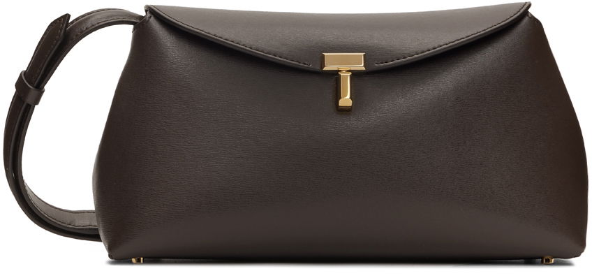 Дамска чанта TOTEME T-Lock Leather Clutch Кафяво | 244-WAL950-LE0025, 0