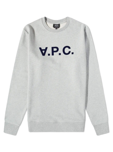 Суитчър A.P.C. Logo Crew Sweatshirt Сиво | COFAX-H27378-PLA