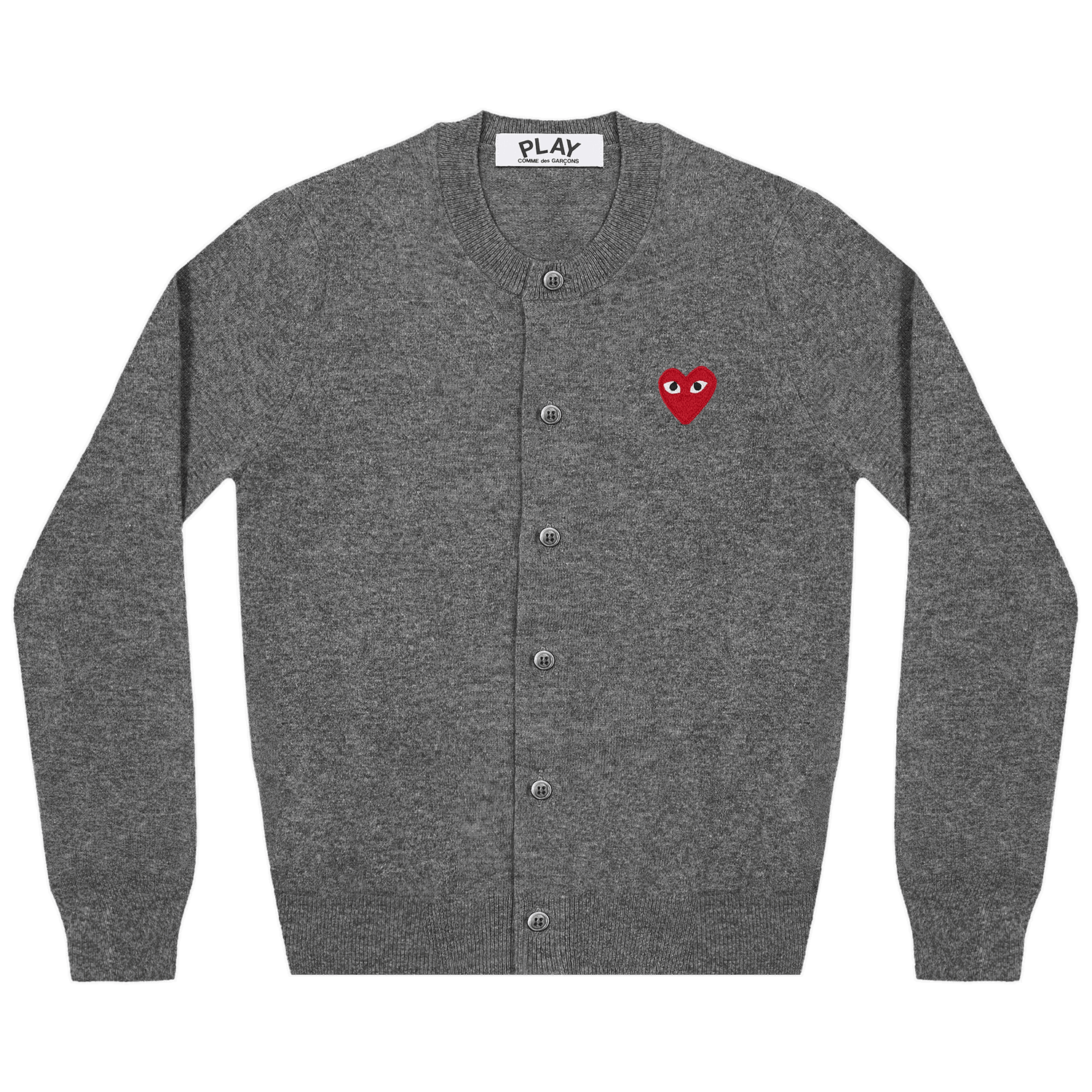 Пуловер Comme des Garçons PLAY Heart Cardigan Сиво | AZ N007 051 3, 0