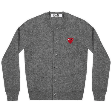 Пуловер Comme des Garçons PLAY Heart Cardigan Сиво | AZ N007 051 3, 0