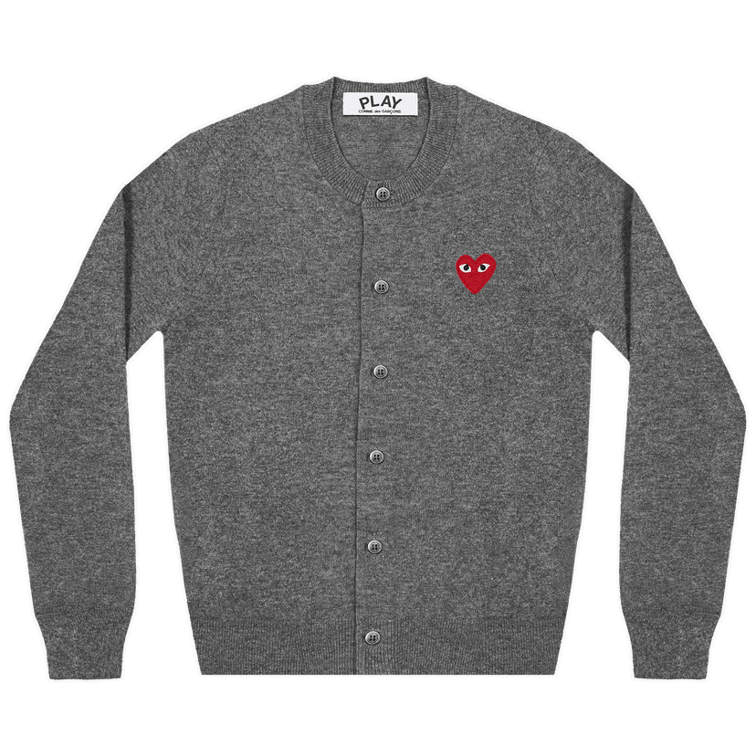 Пуловер Comme des Garçons PLAY Heart Cardigan Сиво | AZ N007 051 3