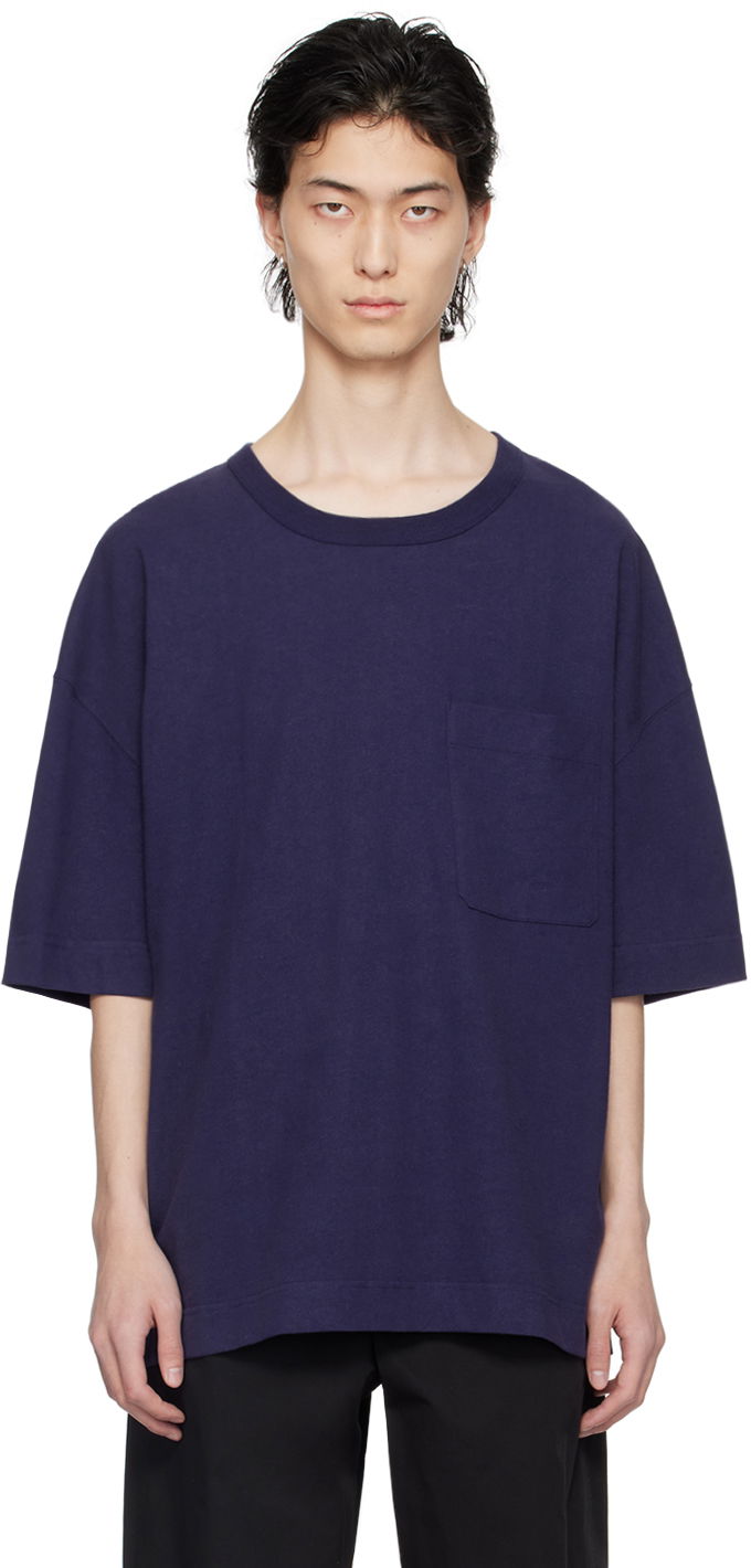 Тениска LEMAIRE Boxy Pocket T-Shirt Синьо | TO1165 LJ1010