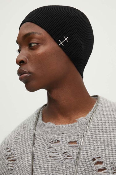 Шапка HELIOT EMIL Black Ribbed Knit Beanie Черно | PREAW24.16.107, 0