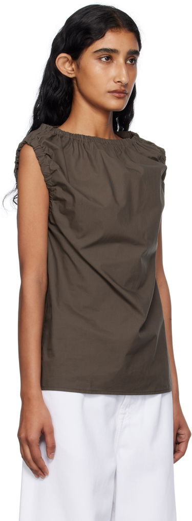 Потник Baserange Baserange Mia Gathered Blouse Кафяво | TSMI-PO-AU25, 1