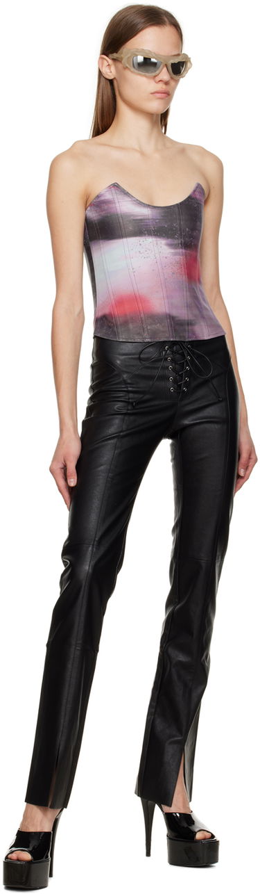 Потник Miaou Miaou Leia Print Corset Top Лилаво | 7010PPUMOP, 3