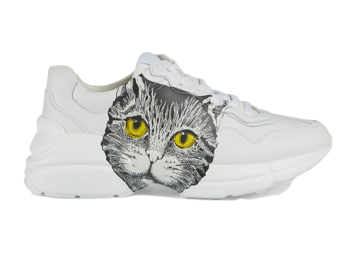 Кецове и обувки Gucci Rhyton 'Mystic Cat White' (W) Бяло | 583337 DRW00 9014, 0