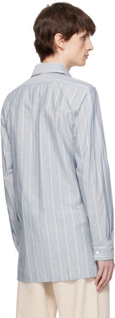 Риза Maison Margiela Maison Margiela Striped Long-Sleeved Shirt Синьо | S50DT0048 M35281, 2