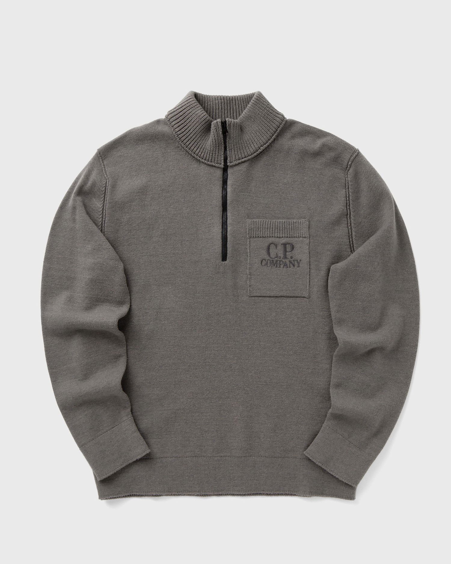 Пуловер C.P. Company Half Zip Knit Sweater Сиво | 19CMKN236A110432A-921, 0