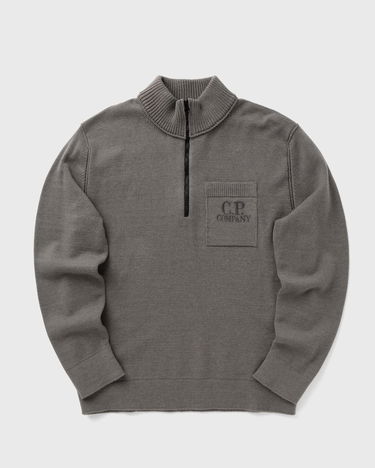 Пуловер C.P. Company Half Zip Knit Sweater Сиво | 19CMKN236A110432A-921, 0