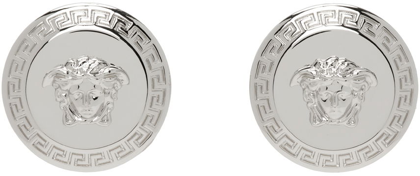 Обеци Versace Silver Tribute Medusa Stud Earrings Металик | DG2G411_DJMT, 0