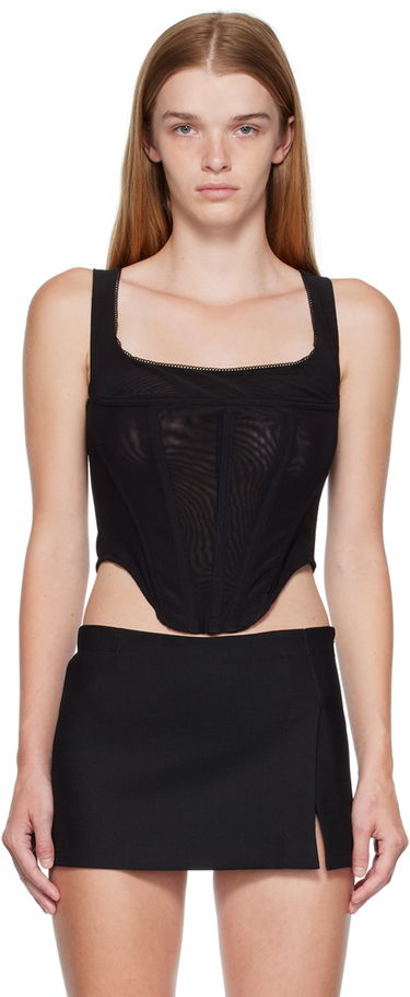 Потник Miaou Miaou Campbell Mesh Corset Tank Top Черно | 7020-CL-BLM, 0