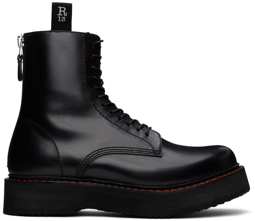 Облекло R13 R13 Single Stack Boots Черно | R13MS025-S001A