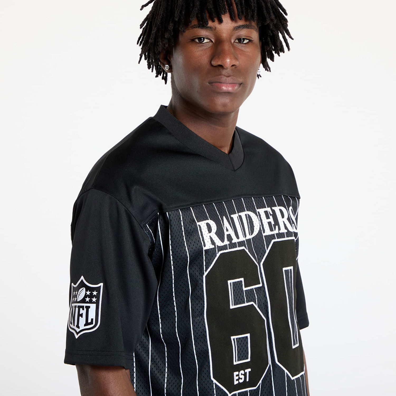 Фланелка New Era New Era Las Vegas Raiders NFL Pinstripe Jersey Черно | 60667927, 1