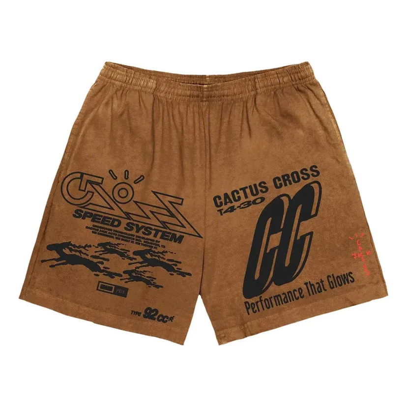 Къси панталони Cactus Jack by Travis Scott Travis Scott Cactus Jack 92CC Shorts Кафяво | TC-372