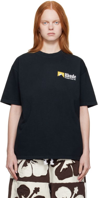 Тениска Rhude Rhude 'International Racing' Logo T-Shirt Черно | RHPF25TT10012, 0