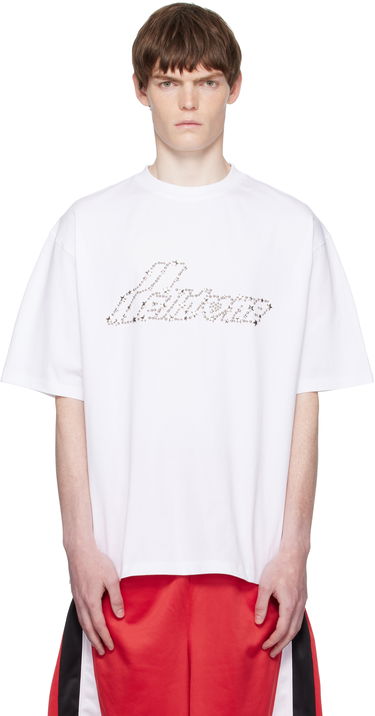 Тениска We11done We11done Pearly Logo T-Shirt Бяло | WD-TT2-25-735-U-WH, 0