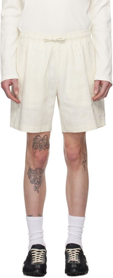 Къси панталони Wales Bonner Wales Bonner Garden Shorts Бяло | MS25TR23-VI02-0959 FLUID VISCO, 0