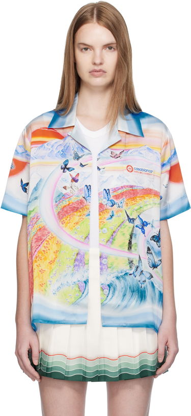 Риза Casablanca Casablanca Silk Resort Print Shirt Многоцветен | WPF25-SH-200-02, 0