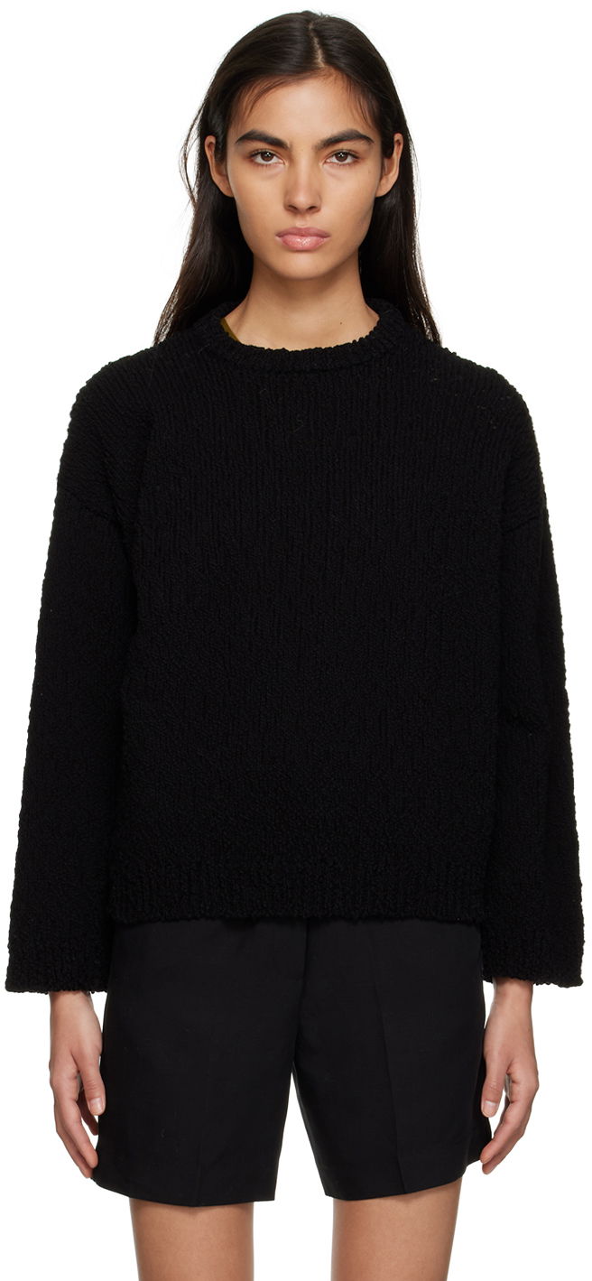 Пуловер TOTEME TOTEME Crewneck Knit Sweater Черно | 232-5163-311