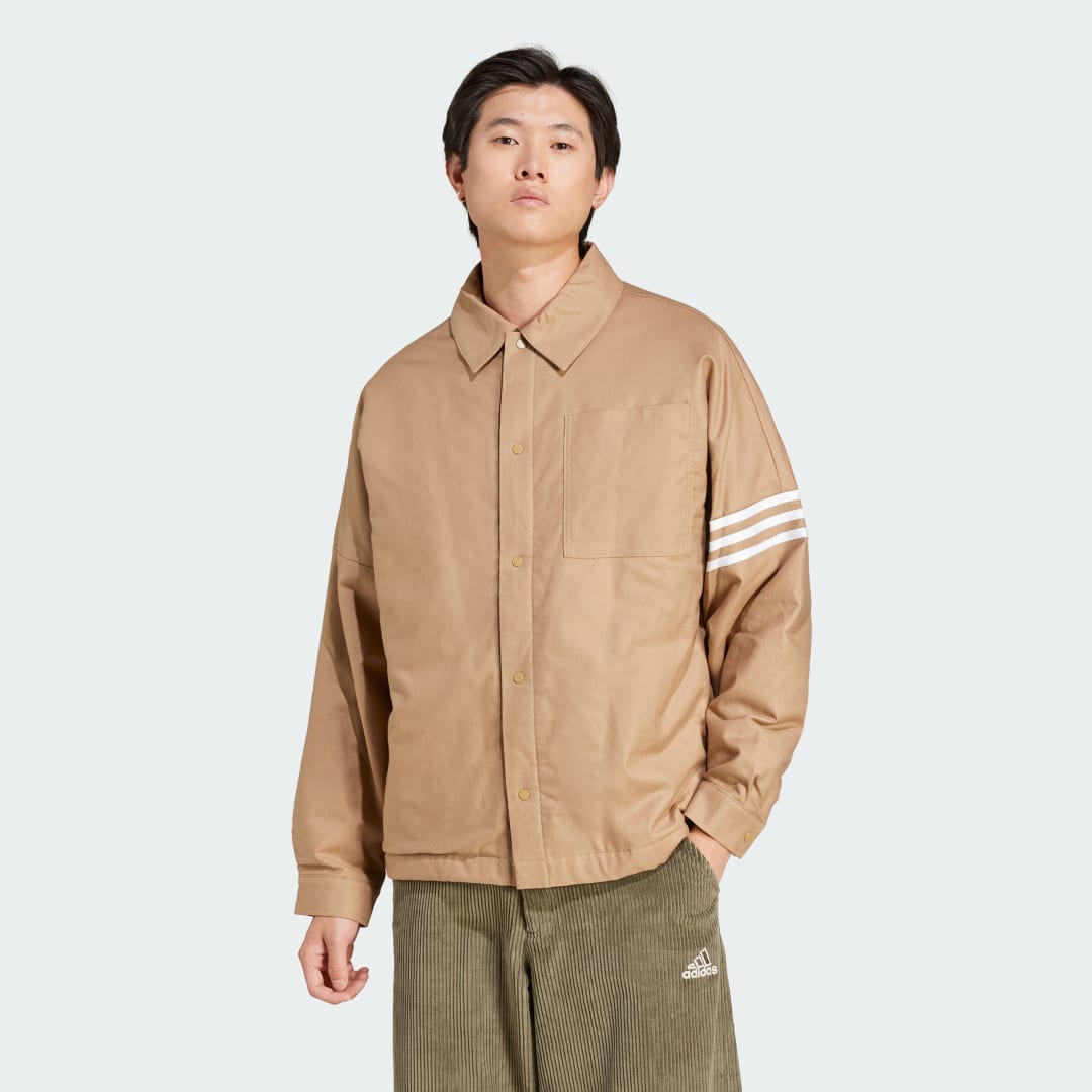 Риза adidas Performance Padded Flannel Overshirt Кафяво | JC9904, 0