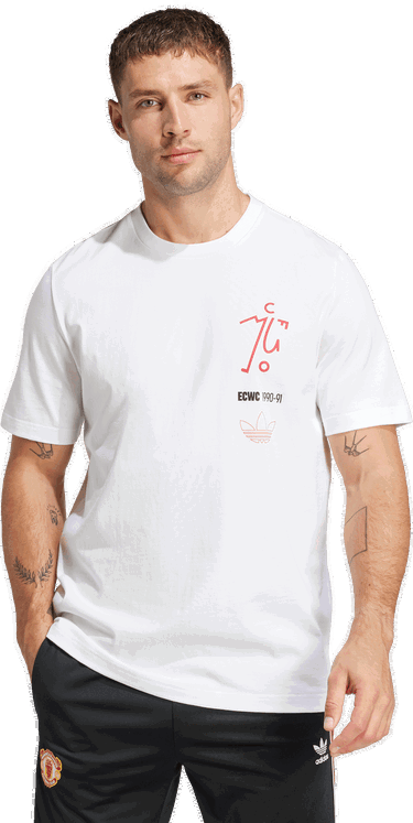 Тениска adidas Performance Manchester United '91 T-Shirt Бяло | JC9389, 4