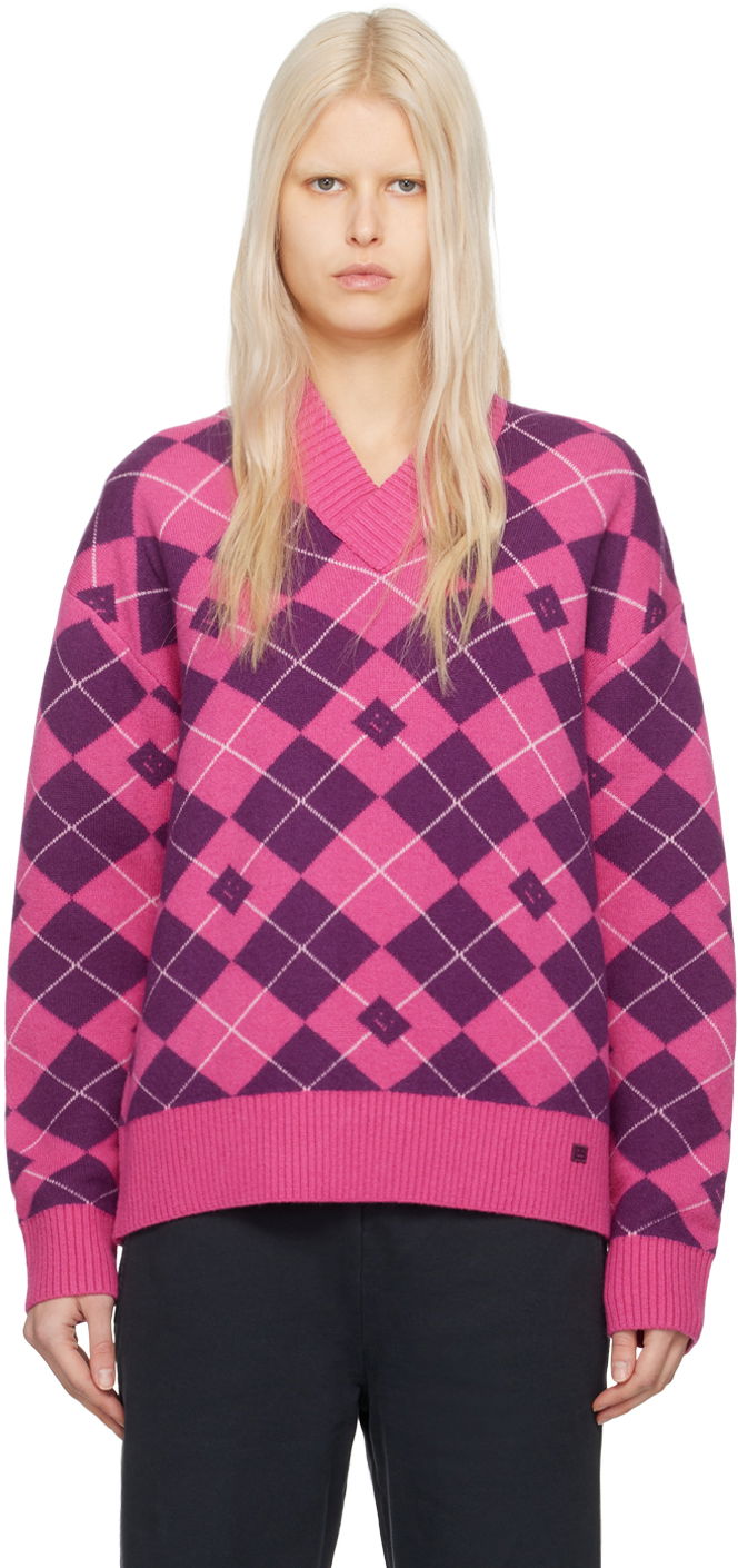 Пуловер Acne Studios Argyle Sweater Розово | C60086-