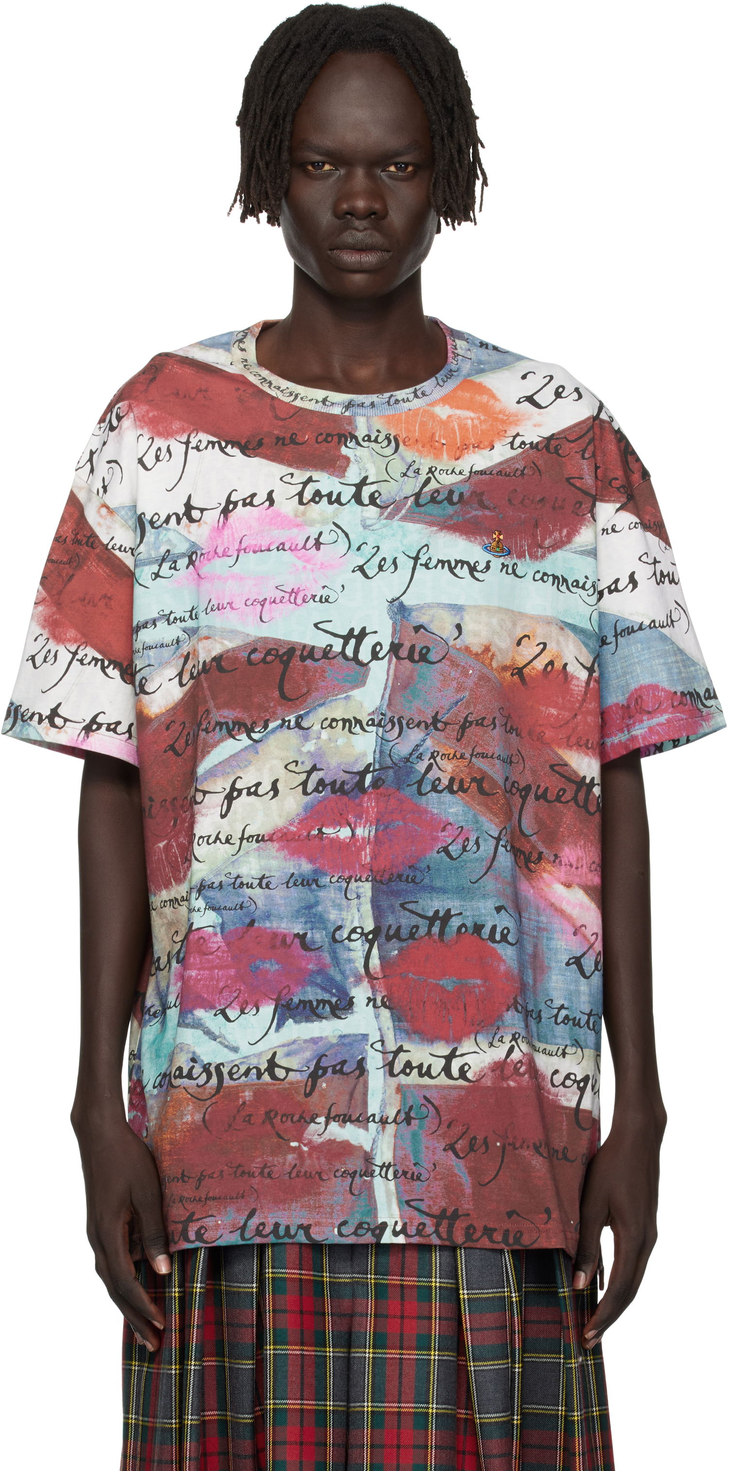 Тениска Vivienne Westwood Vivienne Westwood Oversized Graphic Print T-Shirt Многоцветен | 3G010018-J006F-, 0