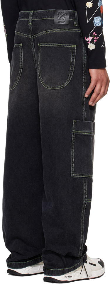 Дънки Off-White Off-White Irregular Denim Cargo Pants Черно | OMYA18QS25DEN0021350, 2