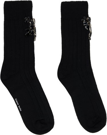 Чорапи Simone Rocha Simone Rocha Embellished Rose Ankle Socks Черно | SOCK66B 0634, 0