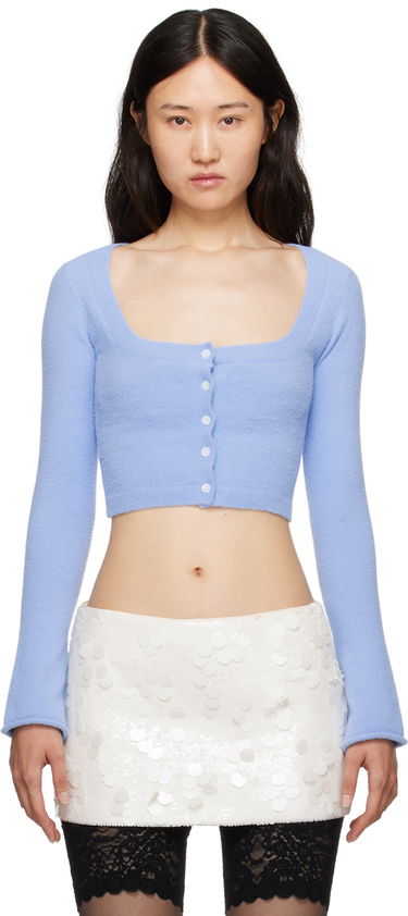 Пуловер GUIZIO Guizio Sweet Cropped Cardigan Синьо | H23619S022, 0