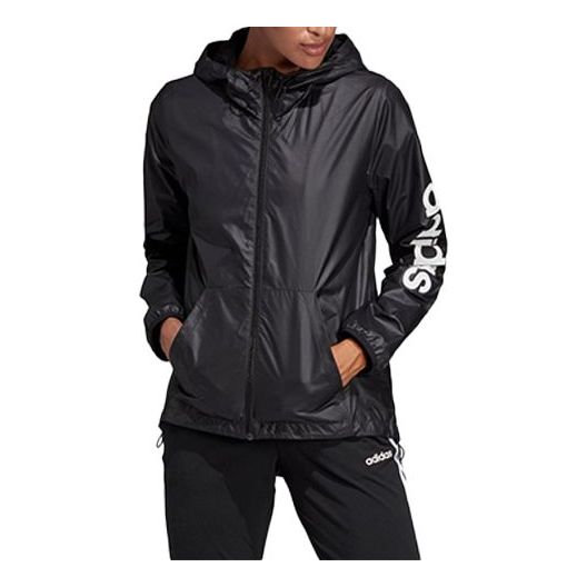 Ветровка adidas Originals Women's Letter Logo Windbreaker Черно | DP2408