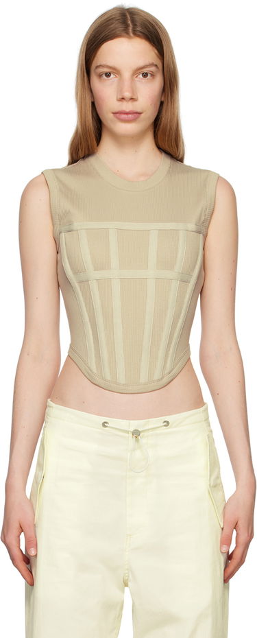 Потник Dion Lee Fitted Corset Tank Top Бежово | C3094P23, 0